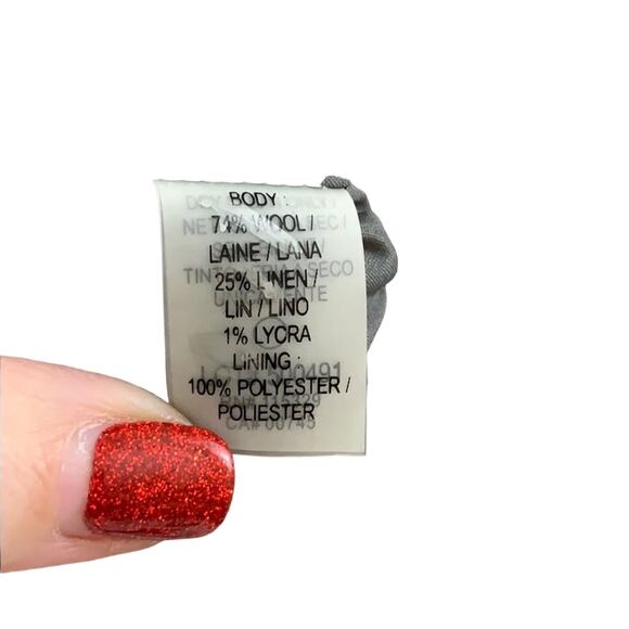 Badgley Mischka Gray Wool Blend Blazer - Picture 3 of 7